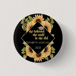 Badge Rond 2,50 Cm Tapis de verre pour boisson Casquette de diplômé P
