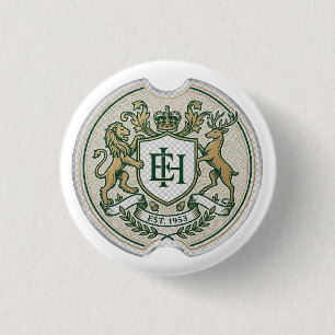 Badge Rond 2,50 Cm Tapis de voiture armoiries royales personnalisées