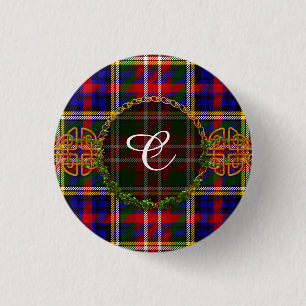 Badge Rond 2,50 Cm Tartan de Christie de monogramme
