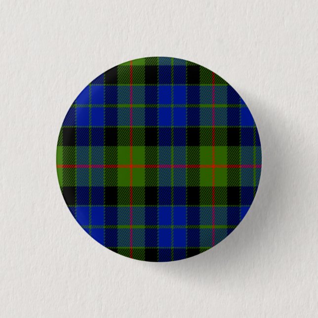 Badge Rond 2,50 Cm Tartan d'écossais de Gunn (Devant)