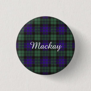 Badge Rond 2,50 Cm Tartan d'écossais de plaid de clan de Mackay