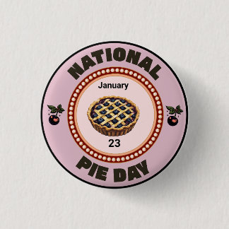 Badge Rond 2,50 Cm Tarte à la cerise de la Journée nationale des tart