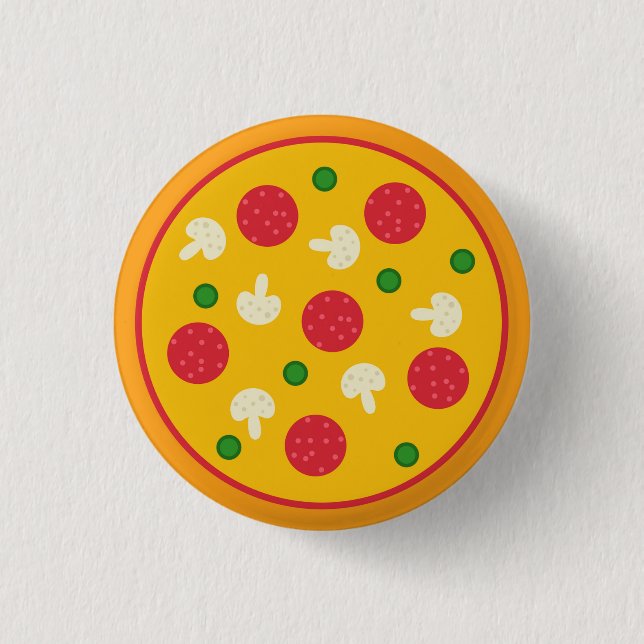 Badge Rond 2,50 Cm Tarte Pizza (Devant)