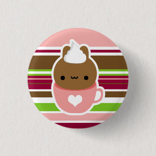 Badge Rond 2,50 Cm Tasse de bouton de lapin