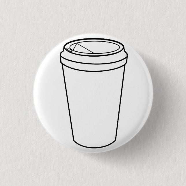 Badge Rond 2,50 Cm Tasse de café (papier à emporter) (Devant)