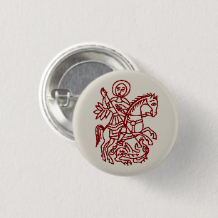 Badge Rond 2,50 Cm Tatouage d'héritage de croix de Jérusalem de drago
