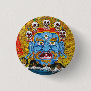 Badge Rond 2,50 Cm tatouage oriental de thangka-démon Cool