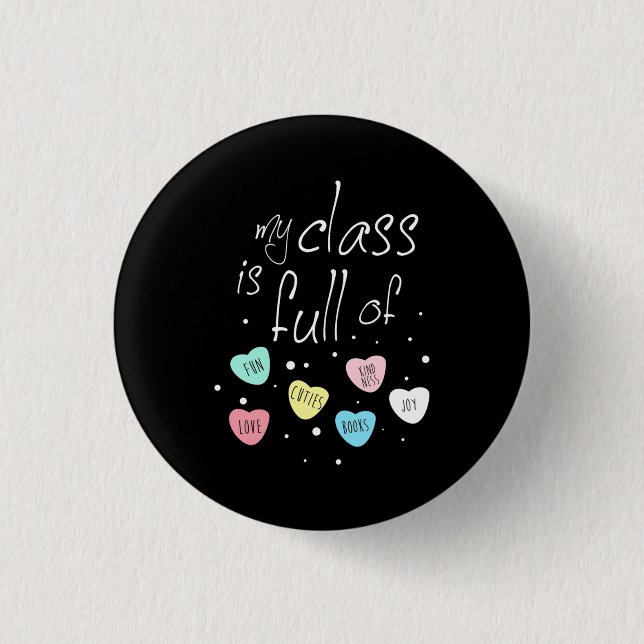 Badge Rond 2,50 Cm Teacher My Class Is Full Of Fun (Devant)
