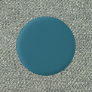 Badge Rond 2,50 Cm Teal Blue Solid