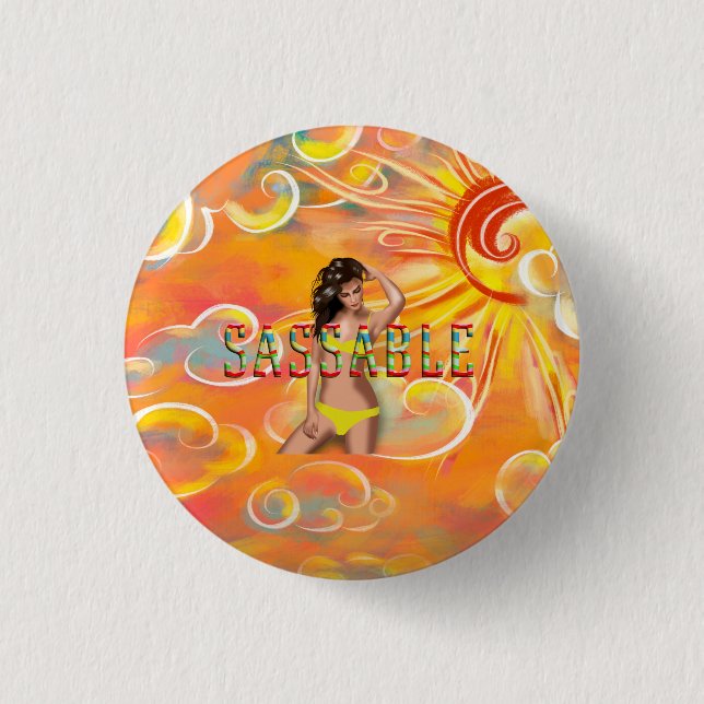 Badge Rond 2,50 Cm TEE Be Sassable (Devant)