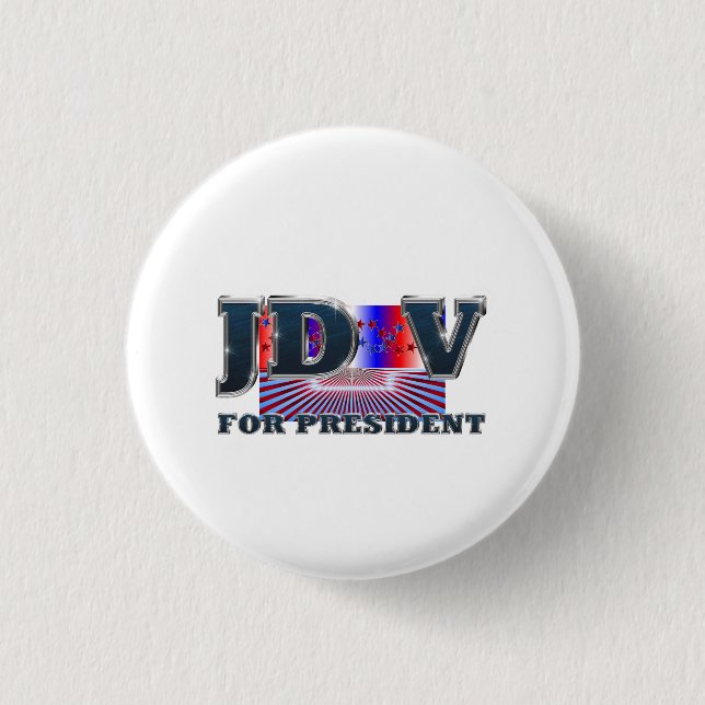 Badge Rond 2,50 Cm TEE JD Vance pour Président (Devant)