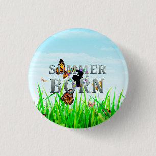 Badge Rond 2,50 Cm TEE Né en été