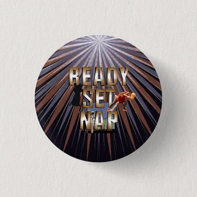 Badge Rond 2,50 Cm TEE Prêt à la sieste (Devant)