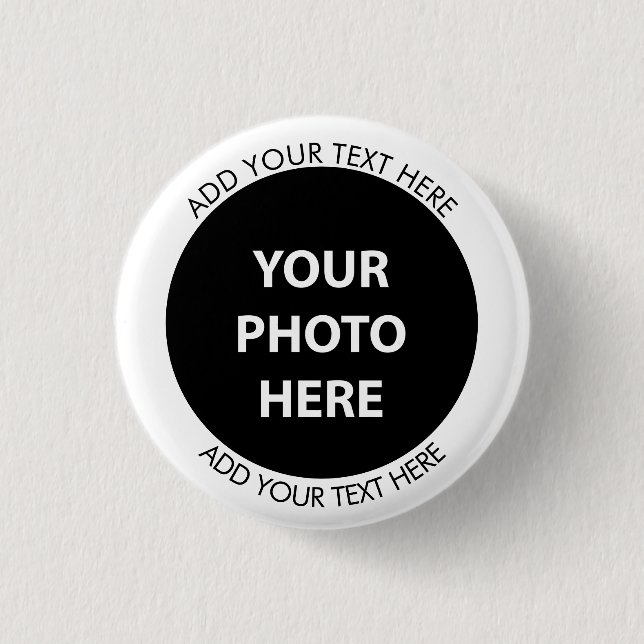 Badge Rond 2,50 Cm Télécharger une photo et ajouter du texte - Person (Devant)