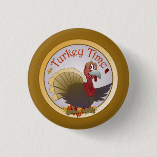 Badge Rond 2,50 Cm Temps de la Turquie [thanksgiving]