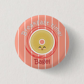 Badge Rond 2,50 Cm Temps de petit déjeuner - bagel