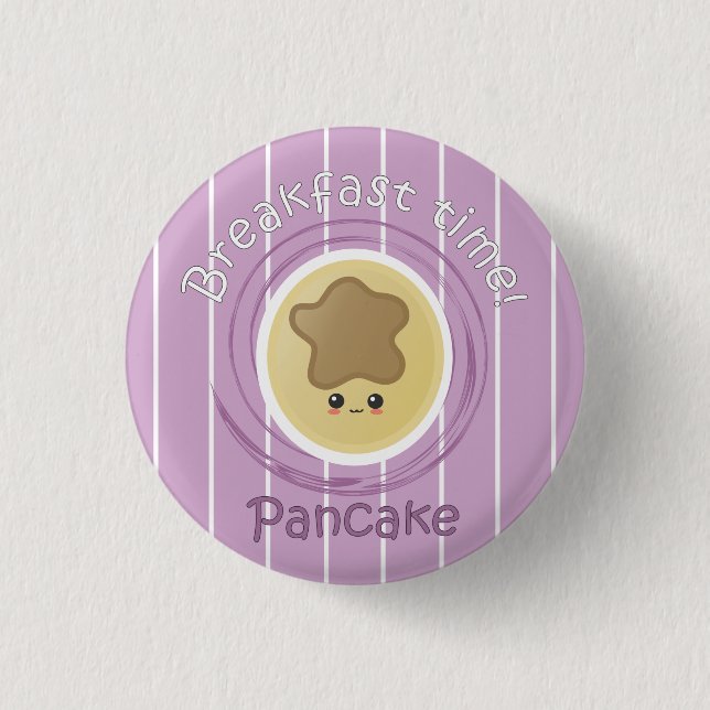 Badge Rond 2,50 Cm Temps de petit déjeuner - crêpe (Devant)
