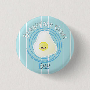 Badge Rond 2,50 Cm Temps de petit déjeuner - oeuf