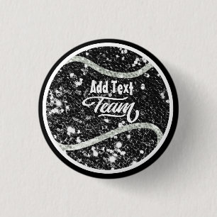 Badge Rond 2,50 Cm Tennis avec le nom de votre équipe sur la balle 