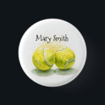 Badge Rond 2,50 Cm Tennis ball with your name<br><div class="desc">Tennis ball with your name button</div>