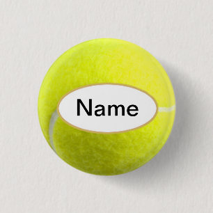Badge Rond 2,50 Cm tennis with your name on it