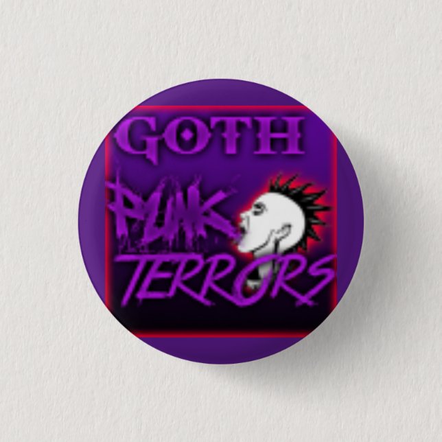 Badge Rond 2,50 Cm Terrains de Goth Punk (Devant)