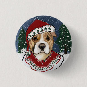 BADGE ROND 2,50 CM TERRIER STAFFORDSHIRE AMÉRICAIN