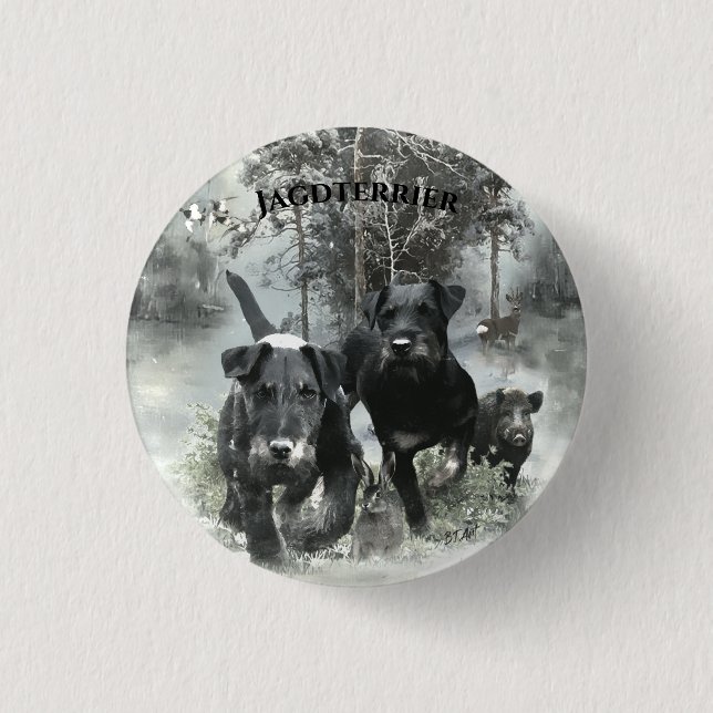 Badge Rond 2,50 Cm Terriers allemands de chasse (Devant)