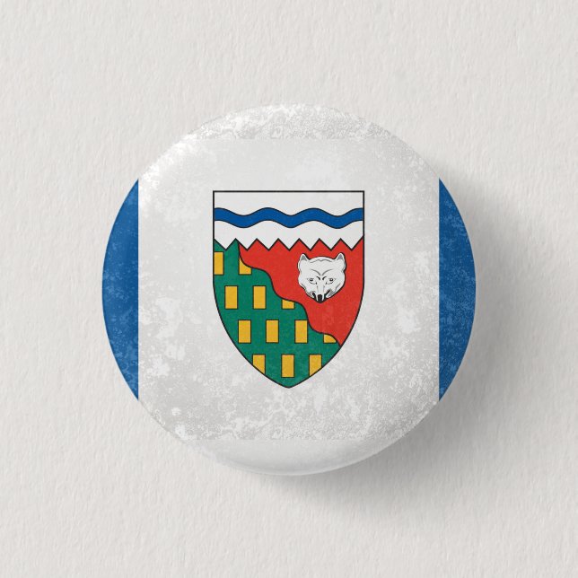 Badge Rond 2,50 Cm Territoires du Nord-Ouest (Devant)