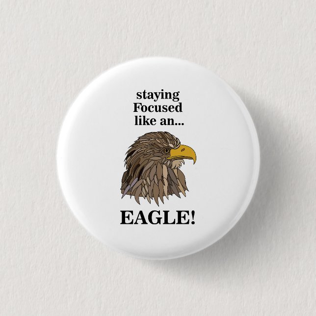 Badge Rond 2,50 Cm Tête d'Aigle Royal (Devant)