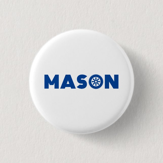 Badge Rond 2,50 Cm Tête Mason (Devant)