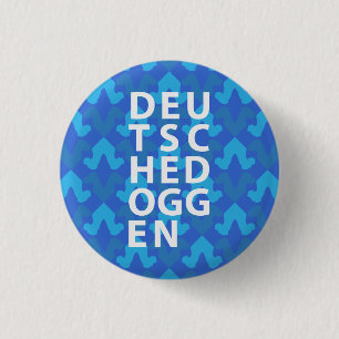 Badge Rond 2,50 Cm Têtes de Dogue Modèle Bleu