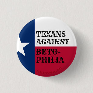 BADGE ROND 2,50 CM TEXANS CONTRE BETO-PHILIE