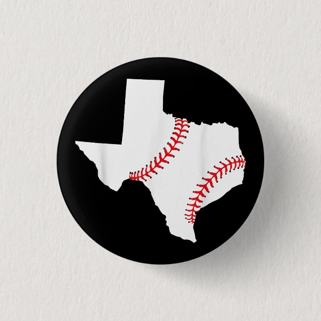 Badge Rond 2,50 Cm Texas Baseball State drôle Texas Baseball (Devant)