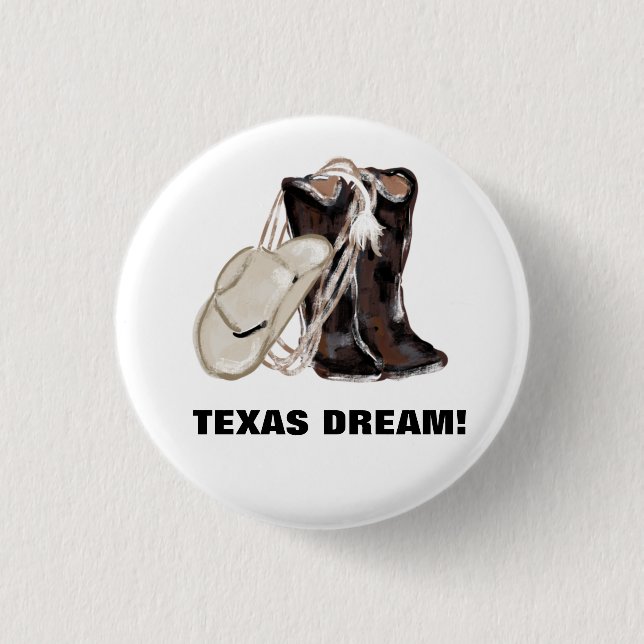 BADGE ROND 2,50 CM TEXAS RÊVE ! (Devant)