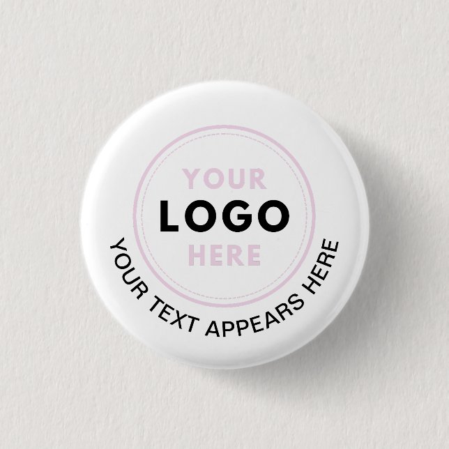 Badge Rond 2,50 Cm Texte du logo simple (Devant)