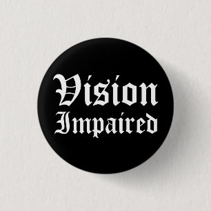 Badge Rond 2,50 Cm Texte médiéval gothique noir et blanc pour malvoya