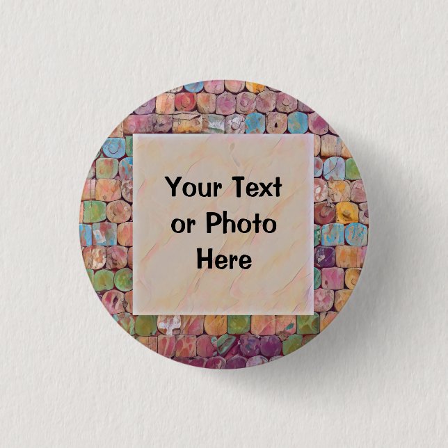 Badge Rond 2,50 Cm Texte personnalisé ou photo (Devant)