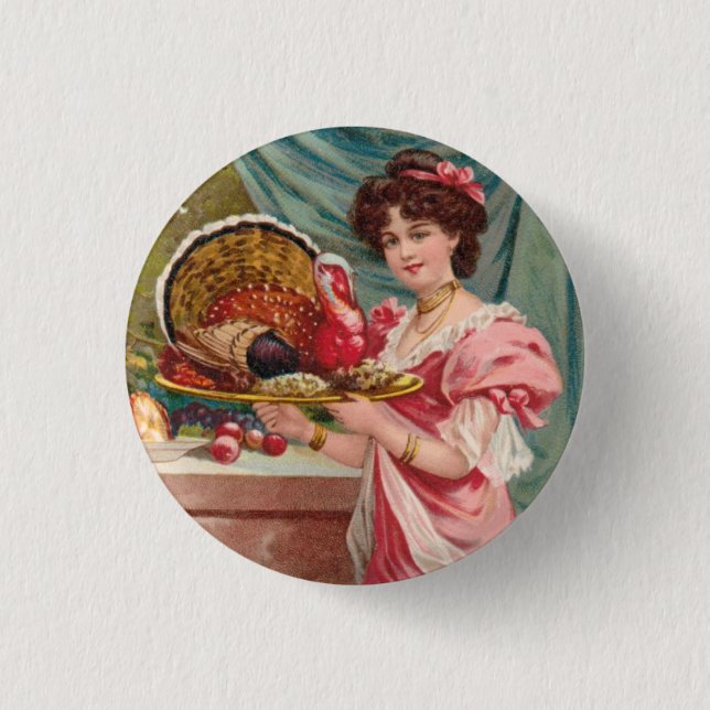 Badge Rond 2,50 Cm Thanksgiving (Devant)