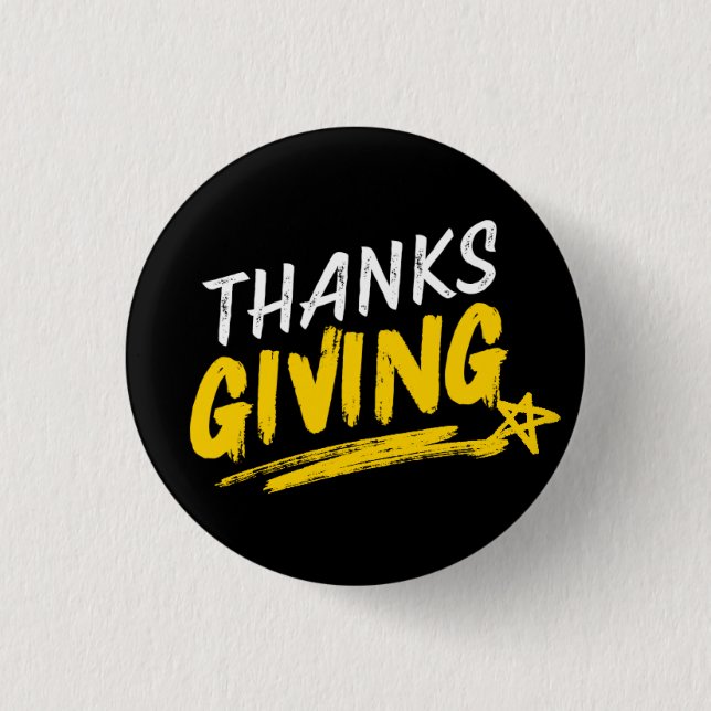 Badge Rond 2,50 Cm Thanksgiving Day Pin — Classic Patche (Devant)