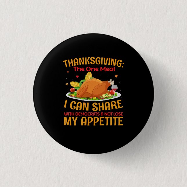 Badge Rond 2,50 Cm Thanksgiving Le Repas Unique (Devant)
