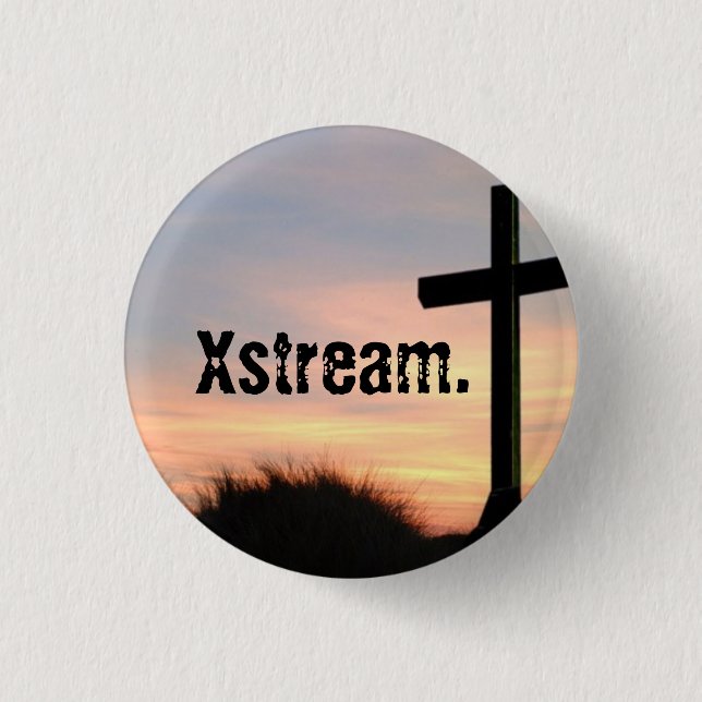 Badge Rond 2,50 Cm The%20Cross, Xstream. - Customisé (Devant)