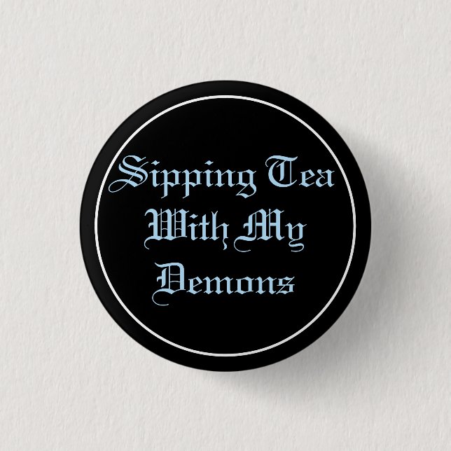 Badge Rond 2,50 Cm Thé & Démons Pastel Gothique (Devant)