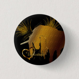 Badge Rond 2,50 Cm The Golden Unicorn