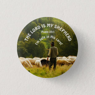 Badge Rond 2,50 Cm The Lord is my Shepherd