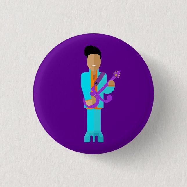 Badge Rond 2,50 Cm The Purple Pixie – Funk Legend Button (Devant)