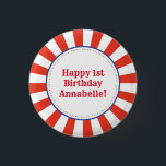 Badge Rond 2,50 Cm Thème coloré mignon de fête d'anniversaire de<br><div class="desc">Ce ęr thème adorable mignon et coloré de fête d'anniversaire est grand pour n'importe quel garçon ou fille qui aime le cirque !  Célébrez leur tout premier anniversaire avec ce rétro thème adorable de carnaval !</div>