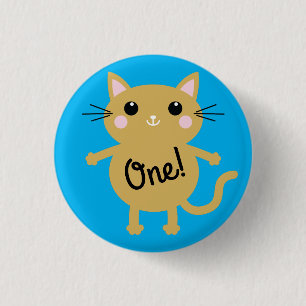 Badge Rond 2,50 Cm Thème de fête d'anniversaire pour enfants Kitty Ch
