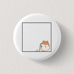 Badge Rond 2,50 Cm Thème de hamster, joli hamster