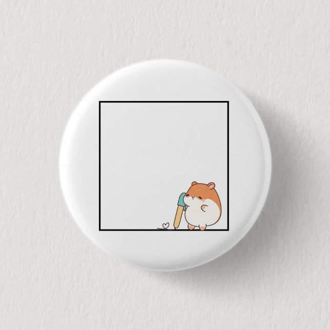 Badge Rond 2,50 Cm Thème de hamster, joli hamster (Devant)